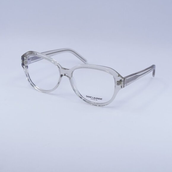 Saint Laurent SL411 004 Eyeglasses Transparent 57mm Square Frame - Picture 1 of 11